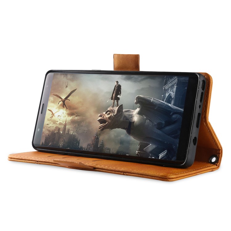 LC.IMEEKE Detachable 2-in-1 PU Leather Wallet Mobile Cover with Stand for Samsung Galaxy Note 8 SM-N950 - Brown-6