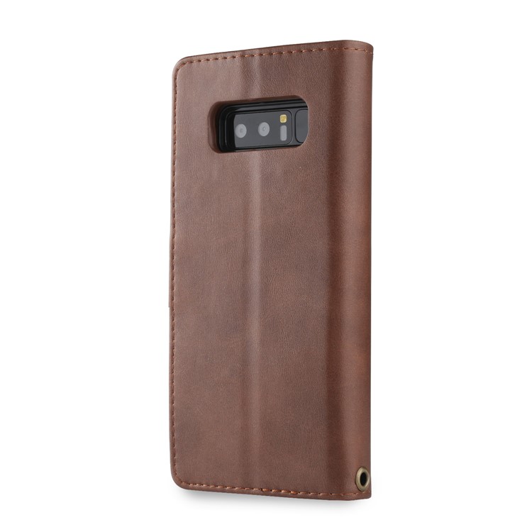 LC.IMEEKE Removable 2-in-1 Wallet Leather Cover + TPU Mobile Case for Samsung Galaxy Note 8 SM-N950 - Coffee-7
