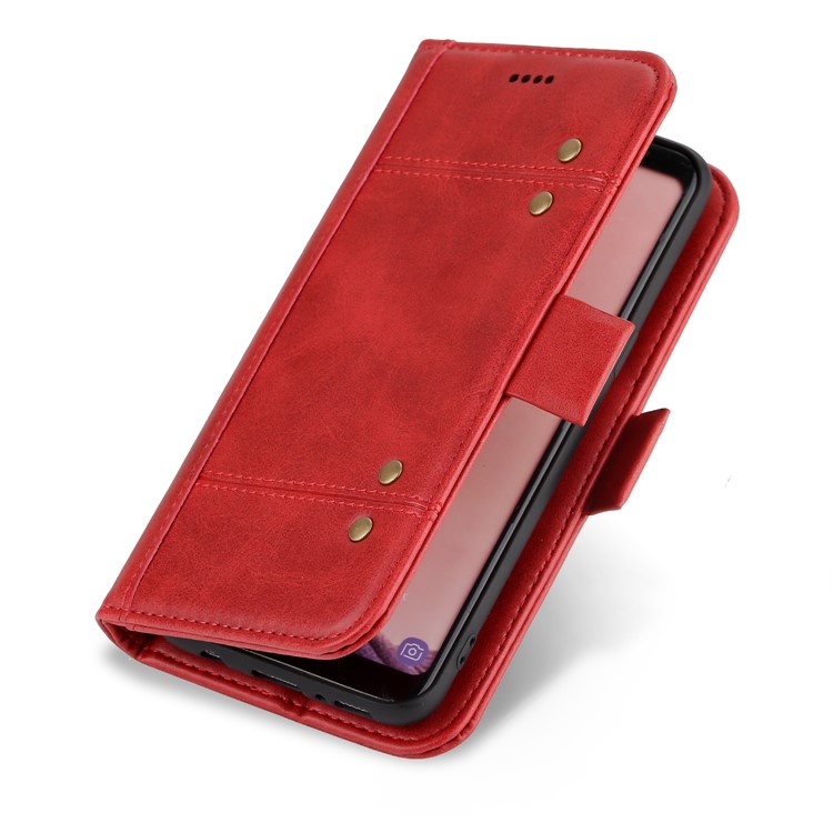 LC.IMEEKE Detachable 2-in-1 Leather Wallet Mobile Case + TPU Back Cover for Samsung Galaxy S8 G950 - Red-10