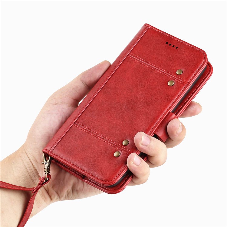 LC.IMEEKE Detachable 2-in-1 Leather Wallet Mobile Case + TPU Back Cover for Samsung Galaxy S8 G950 - Red-14
