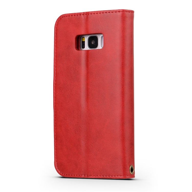 LC.IMEEKE Detachable 2-in-1 Leather Wallet Mobile Case + TPU Back Cover for Samsung Galaxy S8 G950 - Red-7