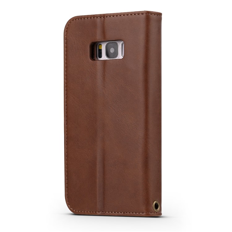LC.IMEEKE Removable 2-in-1 Wallet Leather Cover + TPU Phone Case for Samsung Galaxy S8 G950 - Coffee-7