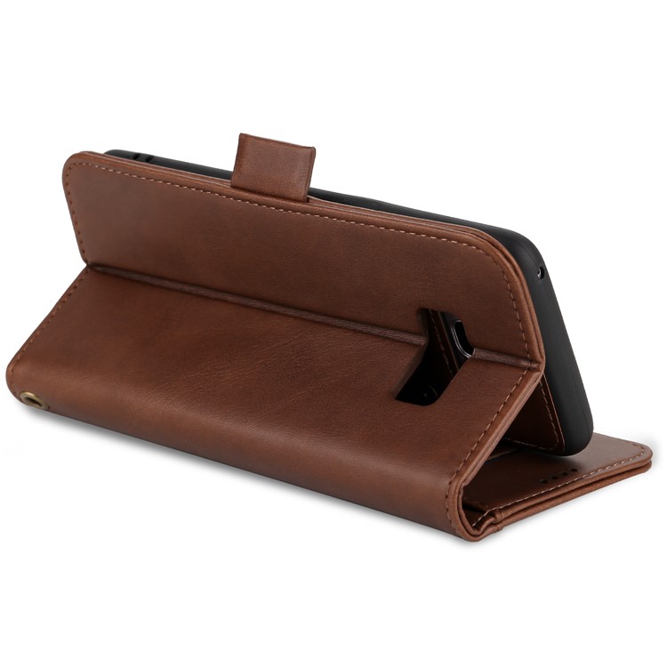 LC.IMEEKE Removable 2-in-1 Wallet Leather Cover + TPU Phone Case for Samsung Galaxy S8 G950 - Coffee-8