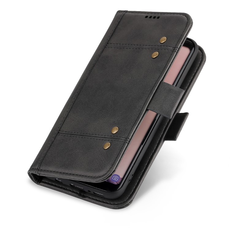 LC.IMEEKE Removable TPU Back Shell + Leather Wallet Case for Samsung Galaxy S8+ SM-G955 - Black-10