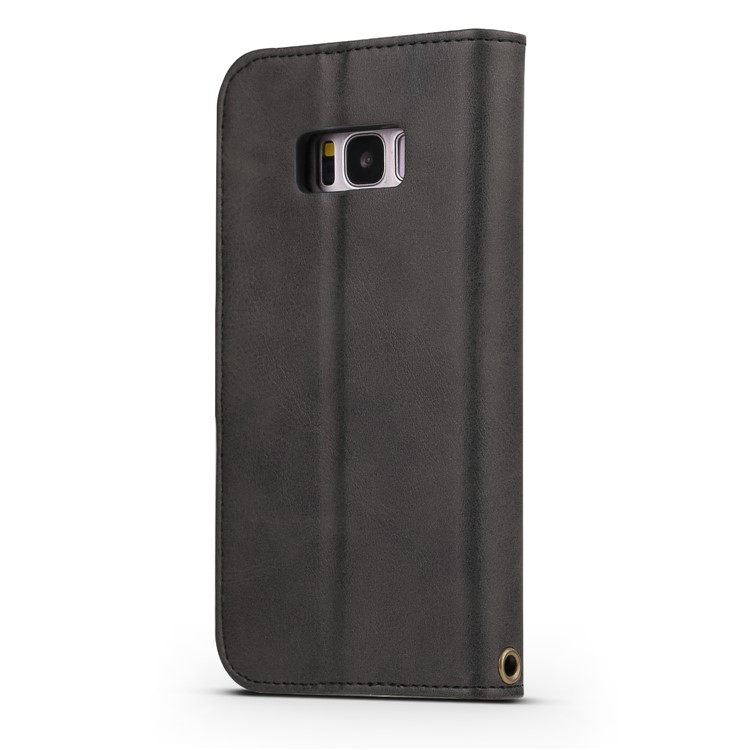 LC.IMEEKE Removable TPU Back Shell + Leather Wallet Case for Samsung Galaxy S8+ SM-G955 - Black-7