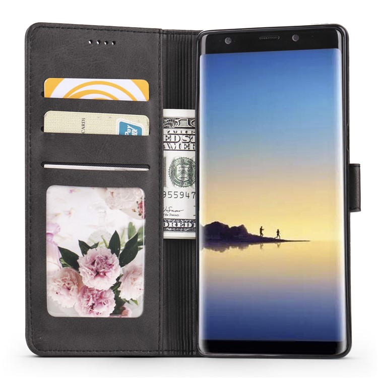 LC.IMEEKE for Samsung Galaxy Note 8 N950 PU Leather Wallet Stand Case with Card Slots - Black-5