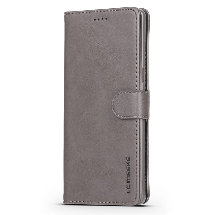 LC.IMEEKE Leather Wallet Shell with Stand for Samsung Galaxy Note 8 N950 - Grey-2