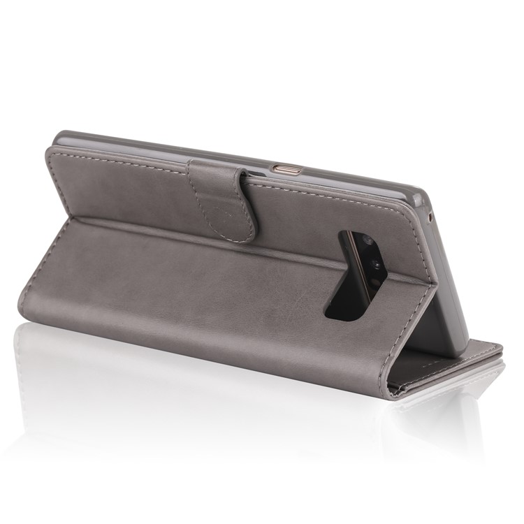 LC.IMEEKE Leather Wallet Shell with Stand for Samsung Galaxy Note 8 N950 - Grey-7