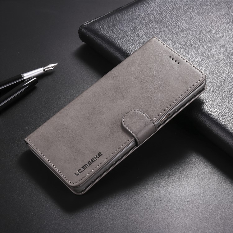 LC.IMEEKE Leather Wallet Shell with Stand for Samsung Galaxy Note 8 N950 - Grey-8