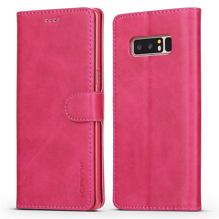 LC.IMEEKE Wallet Leather Stand Phone Cover for Samsung Galaxy Note 8 N950 - Rose-1