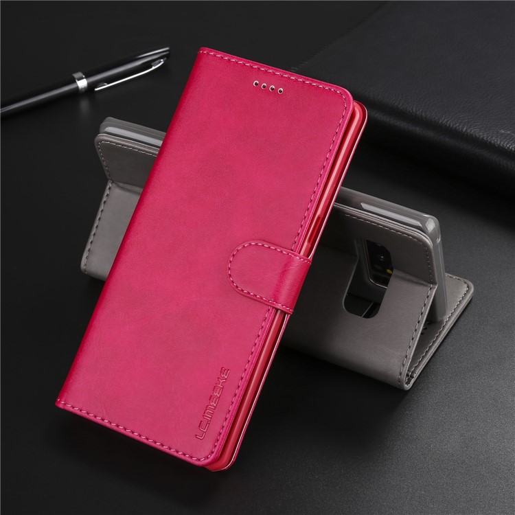 LC.IMEEKE Wallet Leather Stand Phone Cover for Samsung Galaxy Note 8 N950 - Rose-11
