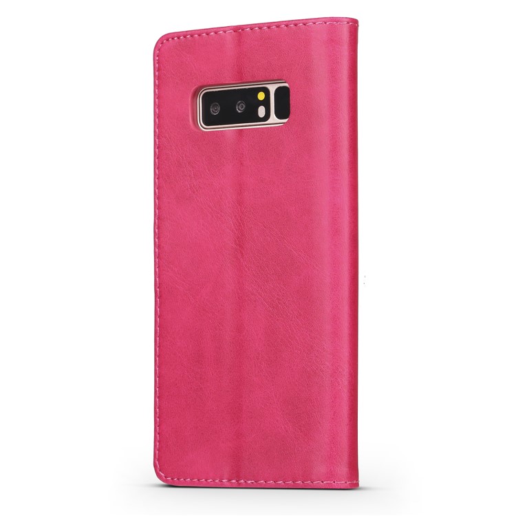LC.IMEEKE Wallet Leather Stand Phone Cover for Samsung Galaxy Note 8 N950 - Rose-3