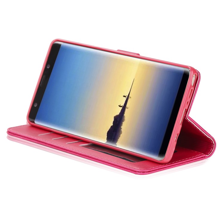 LC.IMEEKE Wallet Leather Stand Phone Cover for Samsung Galaxy Note 8 N950 - Rose-6
