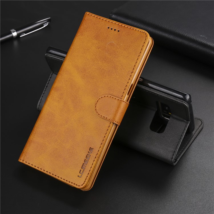 LC.IMEEKE PU Leather Protection Cell Phone Casing with Card Slots for Samsung Galaxy Note 8 N950 - Brown-18