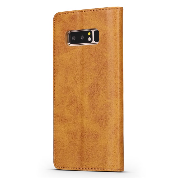 LC.IMEEKE PU Leather Protection Cell Phone Casing with Card Slots for Samsung Galaxy Note 8 N950 - Brown-3
