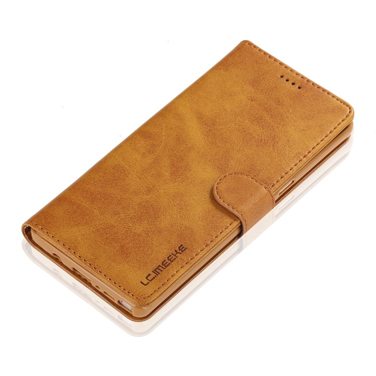 LC.IMEEKE PU Leather Protection Cell Phone Casing with Card Slots for Samsung Galaxy Note 8 N950 - Brown-4