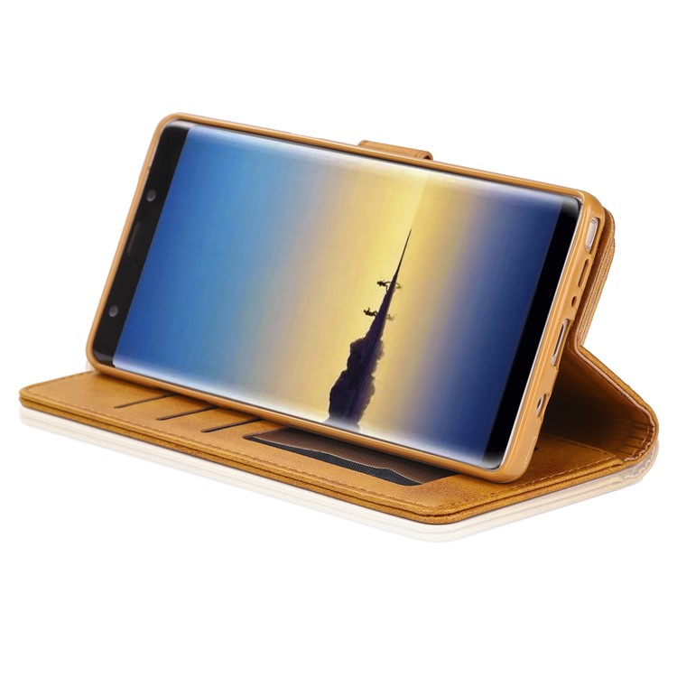 LC.IMEEKE PU Leather Protection Cell Phone Casing with Card Slots for Samsung Galaxy Note 8 N950 - Brown-6