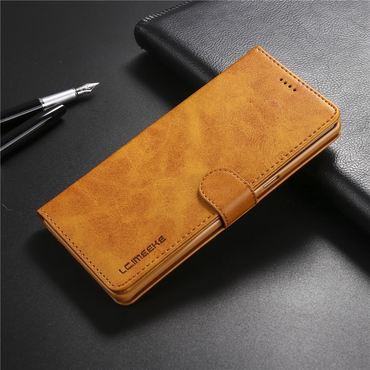 LC.IMEEKE PU Leather Protection Cell Phone Casing with Card Slots for Samsung Galaxy Note 8 N950 - Brown-8