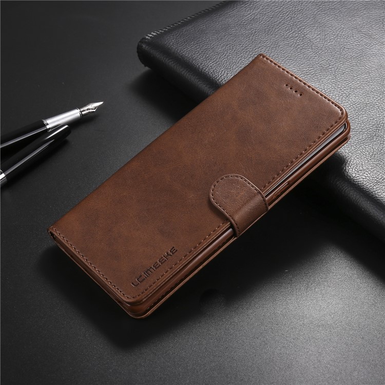 LC.IMEEKE Card Slots Leather Flip Stand Mobile Case for Samsung Galaxy Note 8 N950 - Coffee-8