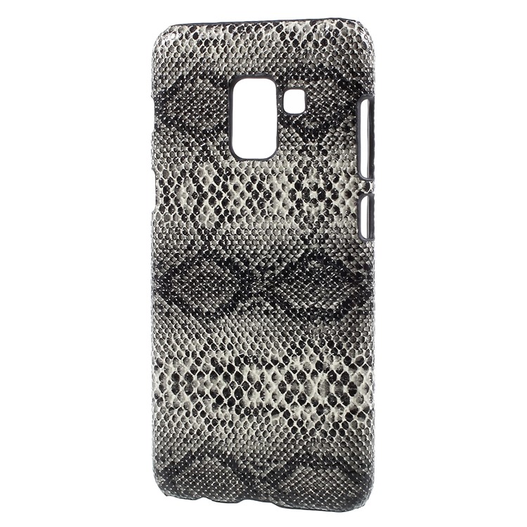 Leather Coated PC Phone Casing for Samsung Galaxy A5 (2018) / A8 (2018) - Snake Texture-2