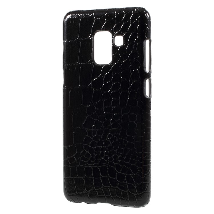 Leather Coated PC Phone Accessory Cover for Samsung Galaxy A8 (2018) - Crocodile Texture-2