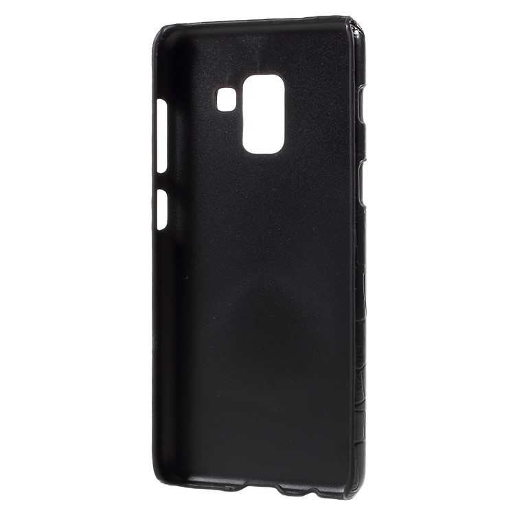 Leather Coated PC Phone Accessory Cover for Samsung Galaxy A8 (2018) - Crocodile Texture-3