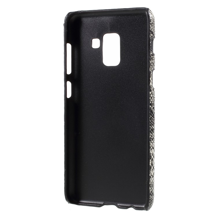 Leather Coated PC Phone Accessory Case for Samsung Galaxy A8 Plus (2018) - Snake Texture-3