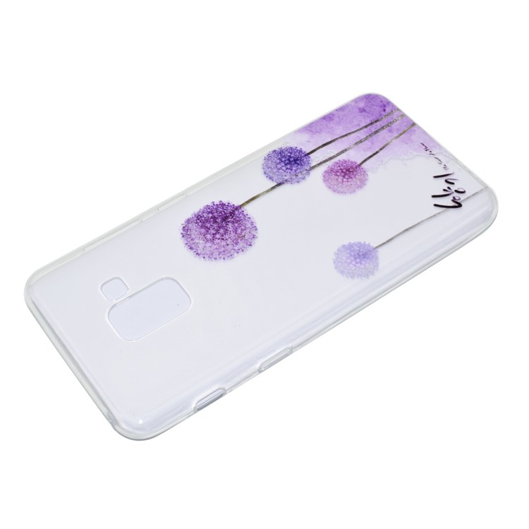 Pattern Printing TPU Soft Case for Samsung Galaxy A8 Plus (2018) - Dandelion Pattern-4