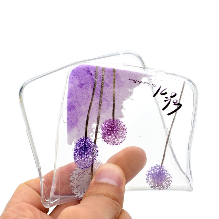 Pattern Printing TPU Soft Case for Samsung Galaxy A8 Plus (2018) - Dandelion Pattern-5