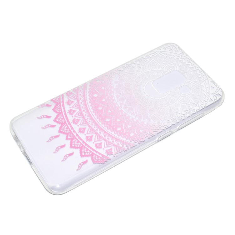 Pattern Printing TPU Protective Case for Samsung Galaxy A8 Plus (2018) - Pink Flower-3