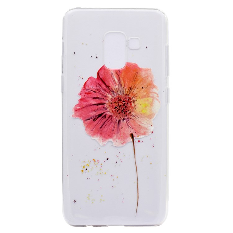 Pattern Printing TPU Flexible Case for Samsung Galaxy A8 Plus (2018) - Beautiful Flowers-2