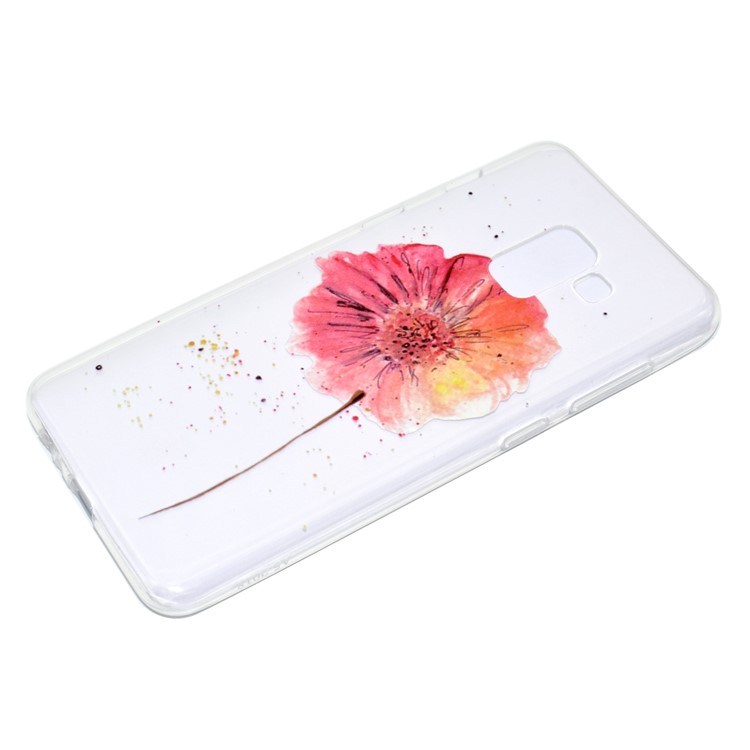Pattern Printing TPU Flexible Case for Samsung Galaxy A8 Plus (2018) - Beautiful Flowers-3