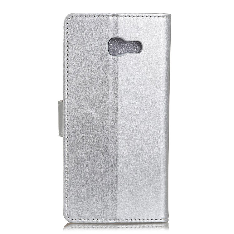 Leather Wallet Stand Flip Cover for Samsung Galaxy A5 (2017) A520 - Silver-3