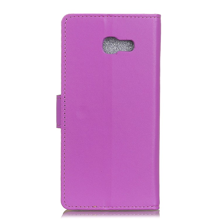 For Samsung Galaxy A5 (2017) A520 Leather Wallet Stand Flip Phone Cover Shell - Purple-2
