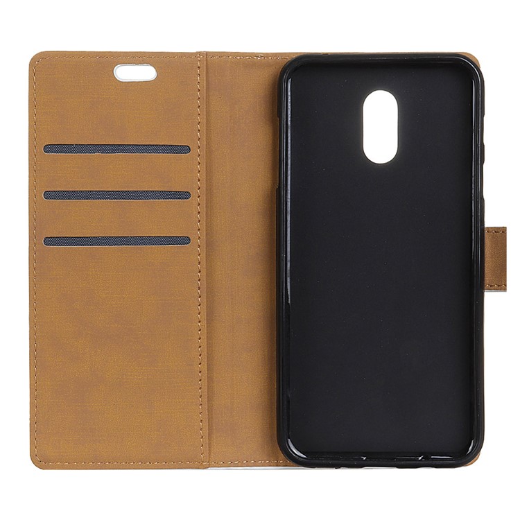 Wallet Stand Leather Mobile Case for Samsung Galaxy J7+ / Galaxy C8 - Black-7