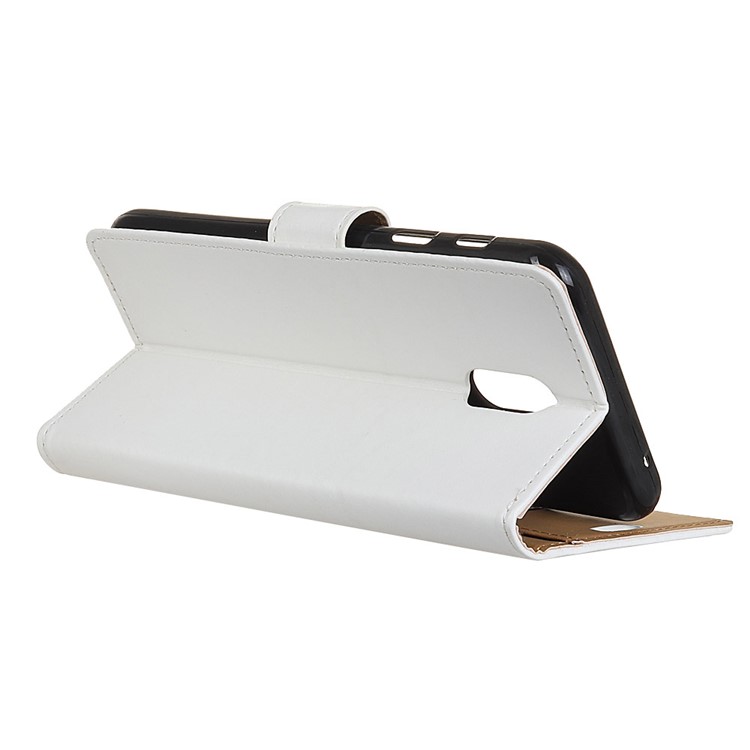 Wallet Stand Leather Mobile Cover for Samsung Galaxy J7+ / Galaxy C8 - White-4