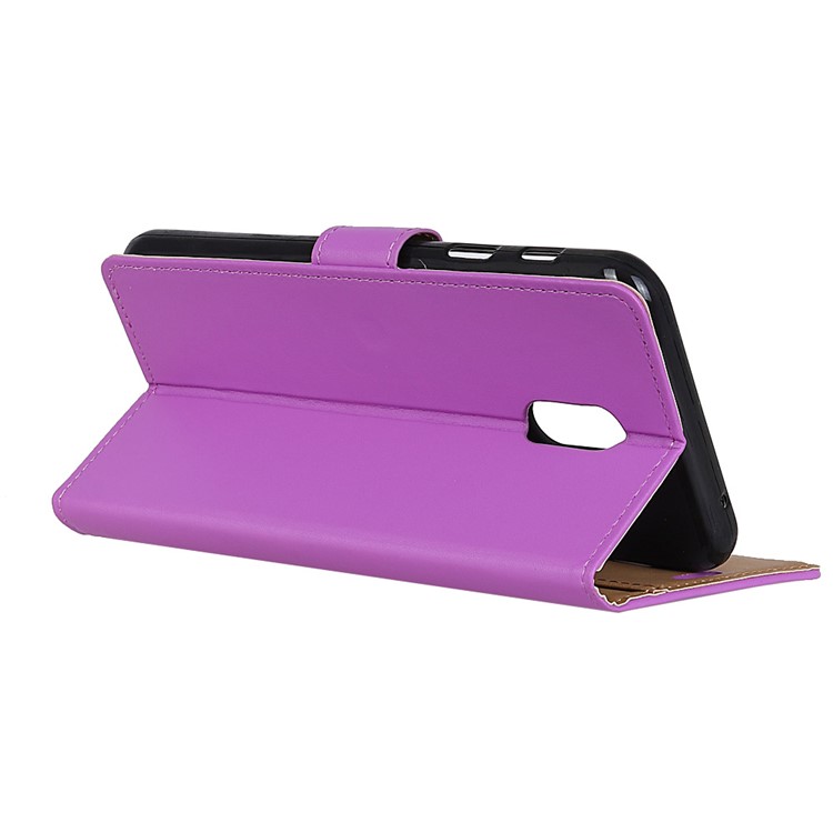 Wallet Stand Leather Protective Phone Cover for Samsung Galaxy J7+ / Galaxy C8 - Purple-4
