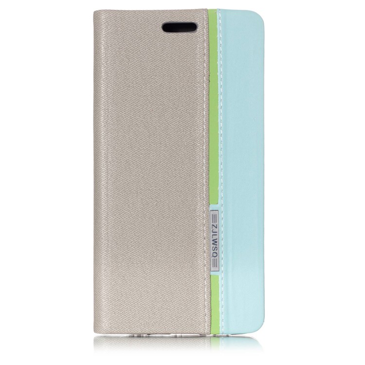 Contrast Color Card Holder Stand Leather Phone Cover for Samsung Galaxy A8 (2018) - Grey-1