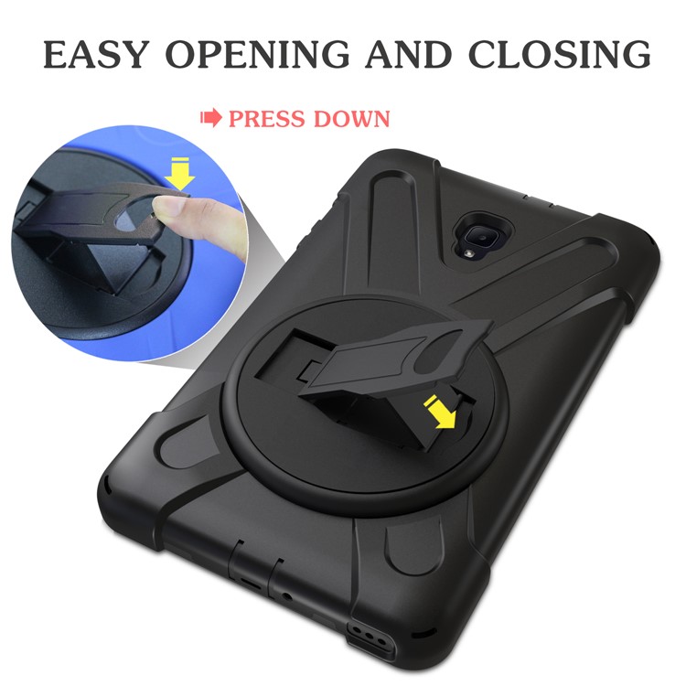 X-Shape PC + TPU 360-degree Rotary Kickstand Case for Samsung Galaxy Tab A 8.0 (2017) T380 T385 - Black-11