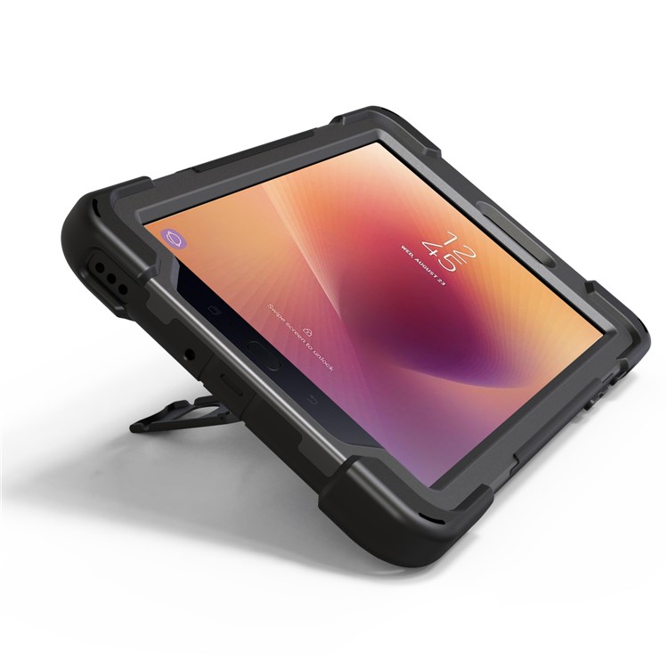 X-Shape PC + TPU 360-degree Rotary Kickstand Case for Samsung Galaxy Tab A 8.0 (2017) T380 T385 - Black-13