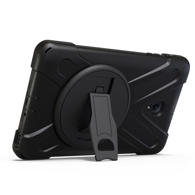 X-Shape PC + TPU 360-degree Rotary Kickstand Case for Samsung Galaxy Tab A 8.0 (2017) T380 T385 - Black-4