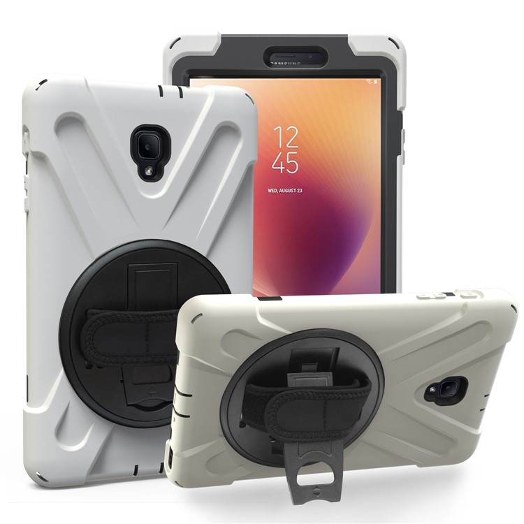 X-Shape PC + TPU 360-degree Rotary Kickstand Cover for Samsung Galaxy Tab A 8.0 (2017) T380 T385 - White-1