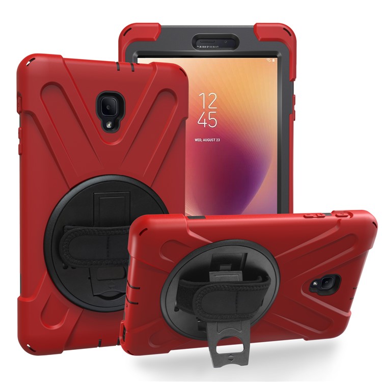 X-Shape PC + TPU 360-degree Rotary Kickstand Shell for Samsung Galaxy Tab A 8.0 (2017) T380 T385 - Red-1