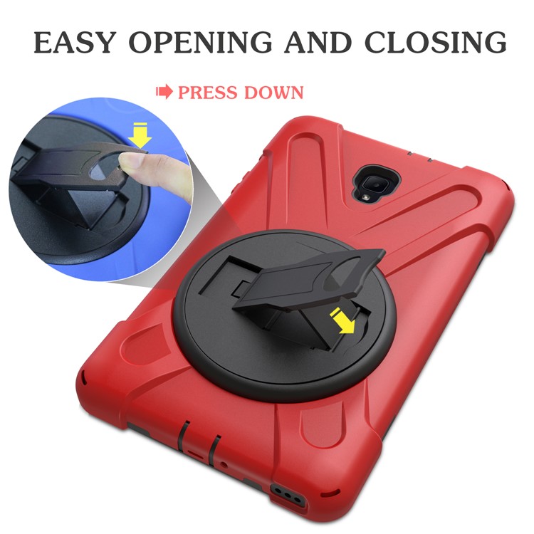 X-Shape PC + TPU 360-degree Rotary Kickstand Shell for Samsung Galaxy Tab A 8.0 (2017) T380 T385 - Red-11