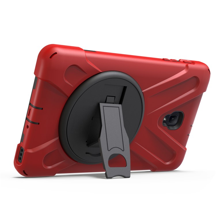 X-Shape PC + TPU 360-degree Rotary Kickstand Shell for Samsung Galaxy Tab A 8.0 (2017) T380 T385 - Red-4