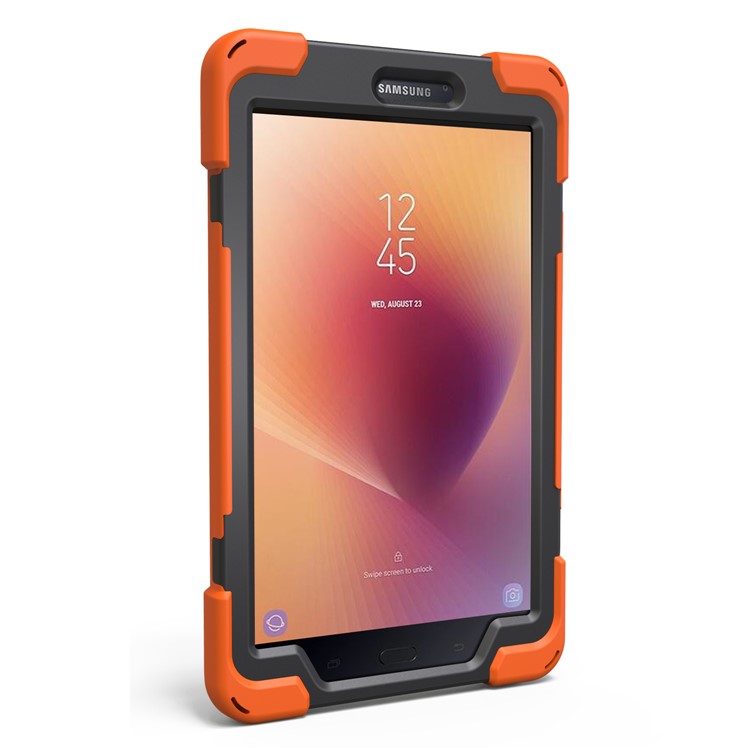 X-Shape 360-degree Rotary Kickstand PC + TPU Hybrid Case for Samsung Galaxy Tab A 8.0 (2017) T380 T385 - Orange-10