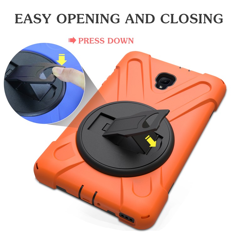 X-Shape 360-degree Rotary Kickstand PC + TPU Hybrid Case for Samsung Galaxy Tab A 8.0 (2017) T380 T385 - Orange-11