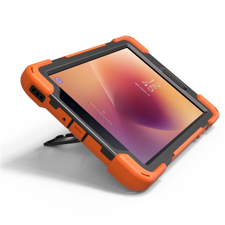 X-Shape 360-degree Rotary Kickstand PC + TPU Hybrid Case for Samsung Galaxy Tab A 8.0 (2017) T380 T385 - Orange-12