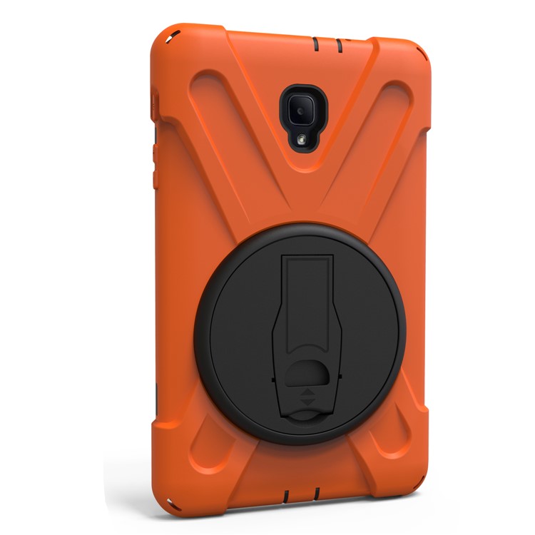 X-Shape 360-degree Rotary Kickstand PC + TPU Hybrid Case for Samsung Galaxy Tab A 8.0 (2017) T380 T385 - Orange-2