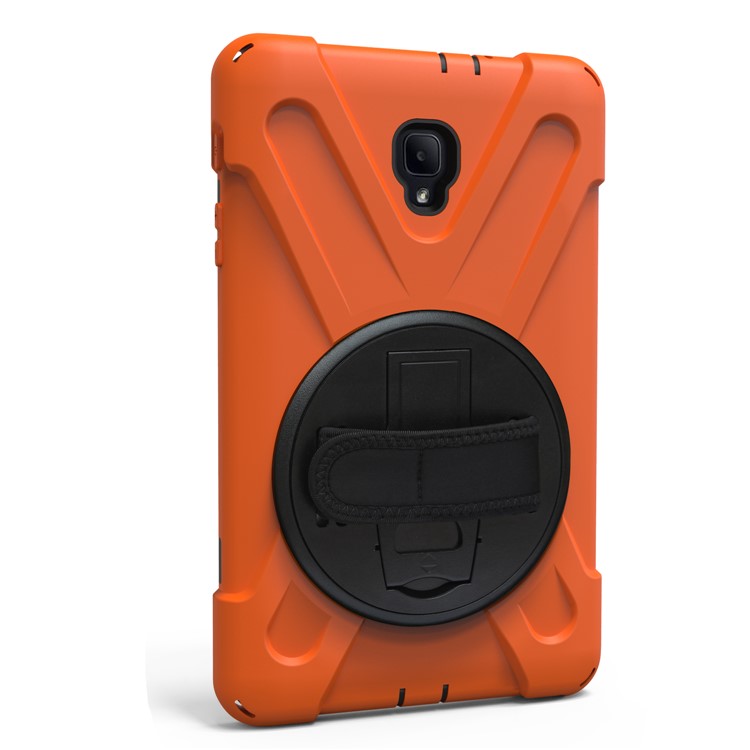 X-Shape 360-degree Rotary Kickstand PC + TPU Hybrid Case for Samsung Galaxy Tab A 8.0 (2017) T380 T385 - Orange-3